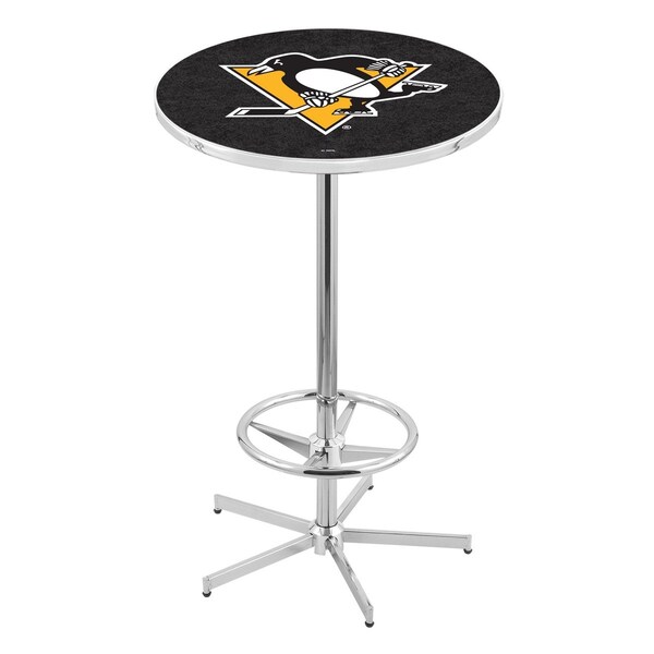 42" Chrome Pittsburgh Penguins Pub Table